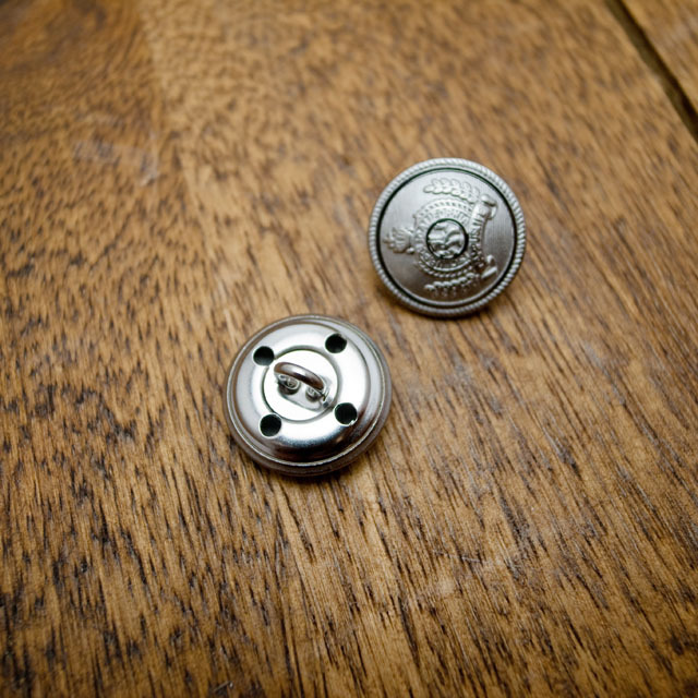 【丸型(エンブレムボタン)】真鍮ボタン#MN19 1穴18mm　C/#S