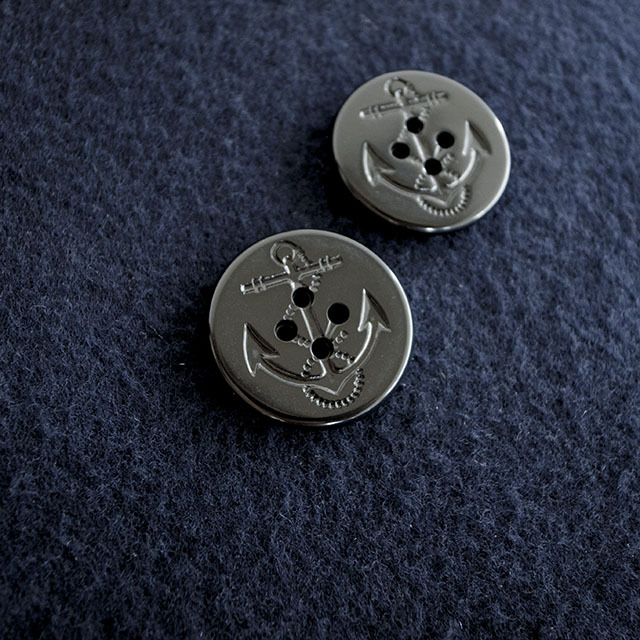 コートボタン、イカリボタン、30mm|貝ボタン□タカシマ□