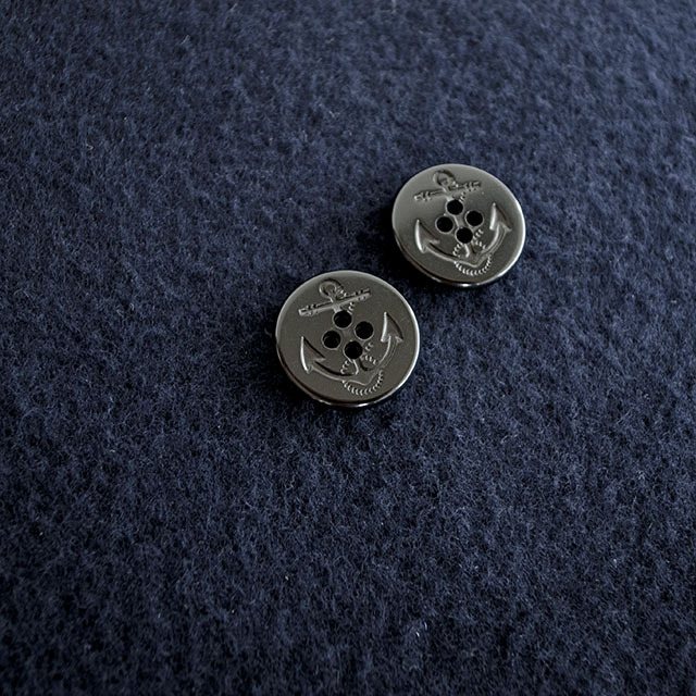 アルベロベロ　中綿ダッフルコート　刺繍　メタルボタン　ビーズボタン 刺繍ボタン付フラノウールのコート – Metasequoia Kids Fashion