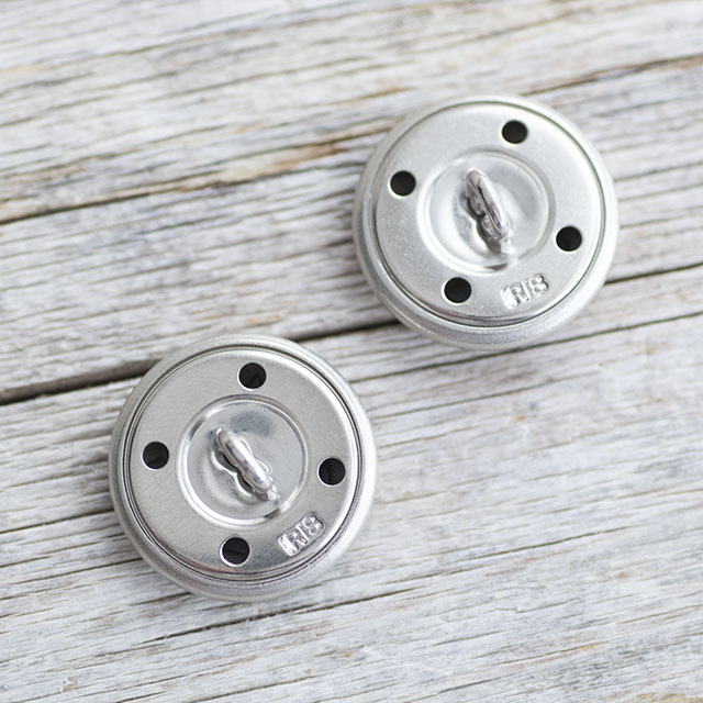 スーツ用ボタンセット メタルエンブレムボタン 15mm＆21mm | 貝
