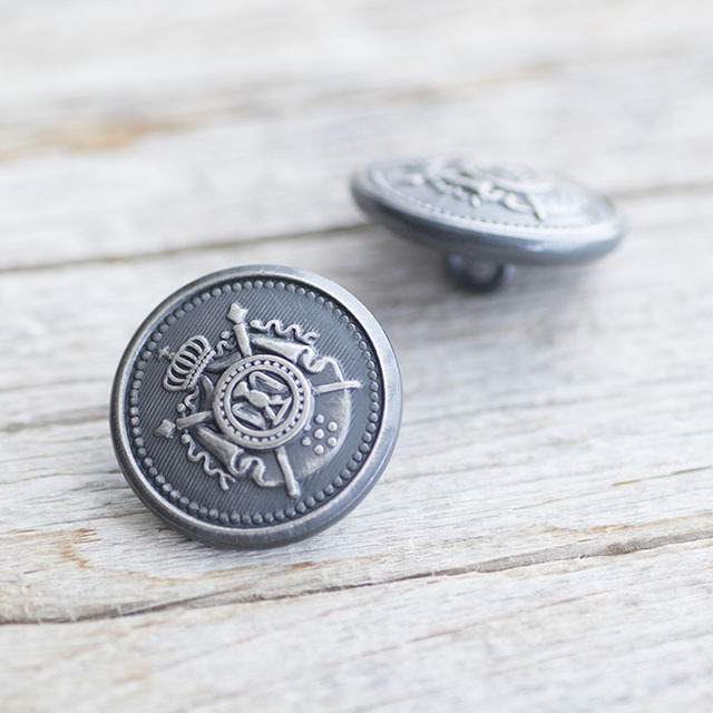 スーツ用ボタンセット メタルエンブレムボタン 15mm＆21mm | 貝ボタン