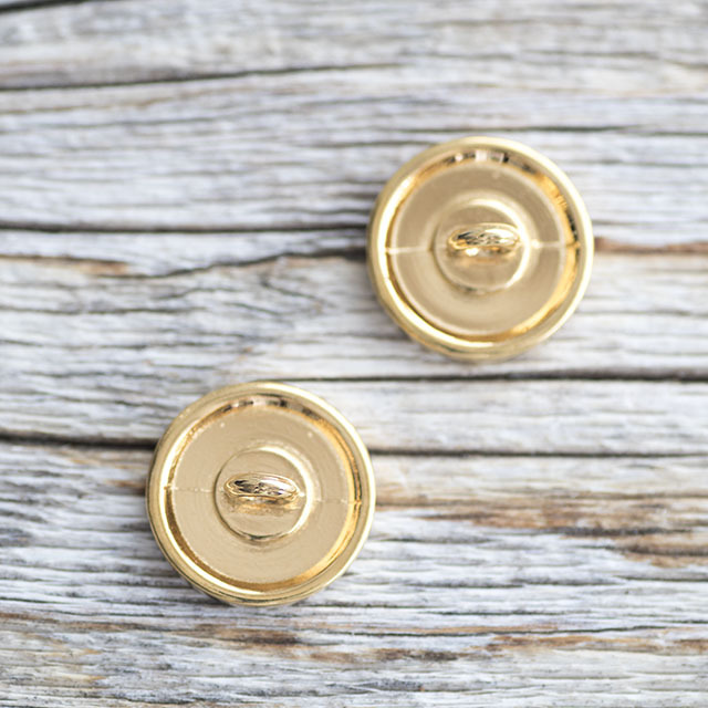 茶蝶貝×メタルボタン 15mm |アクセサリーパーツボタンの卸通販