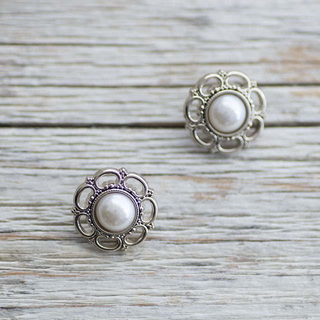 新品☆ Aveniretoile♡アーガイル模様×ビジュー×パールボタン♡ BLAZE ビジューボタン プラスチック 26mm 29mm ビーズ ストーン パール