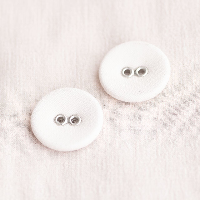 フロストピンクオレンジべっ甲ボタン （くるみボタン 18mm｜2つ穴  