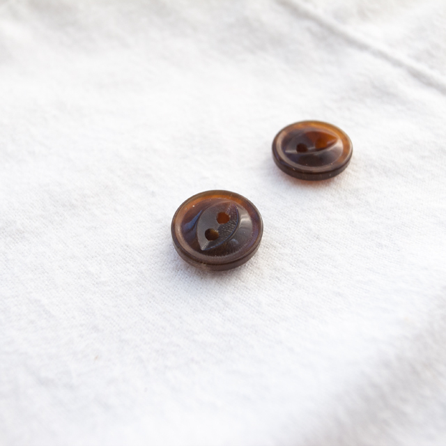 本水牛(ホーン)ボタン 13mm | 貝ボタン□タカシマ□