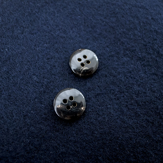 丸型シンプルボタン 本水牛13mm | 貝ボタン□タカシマ□