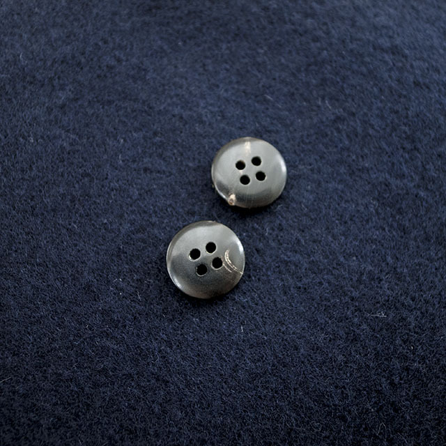 丸型シンプルボタン 本水牛15mm | 貝ボタン□タカシマ□