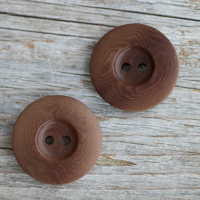 BELKROOT ボタン　ウォールナット ナット調ボタン ANT-3 13～25mm - 「ボタンのTSUKASA」ボタン