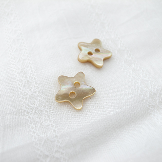 アワビ貝染色ボタン 星の形 25mm 貝ボタン卸通販 タカシマ