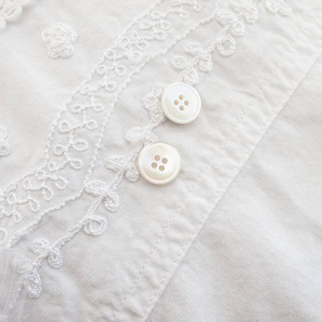 極美品*パラスパレス*2018 チェック柄 貝ボタン*コットンリネン