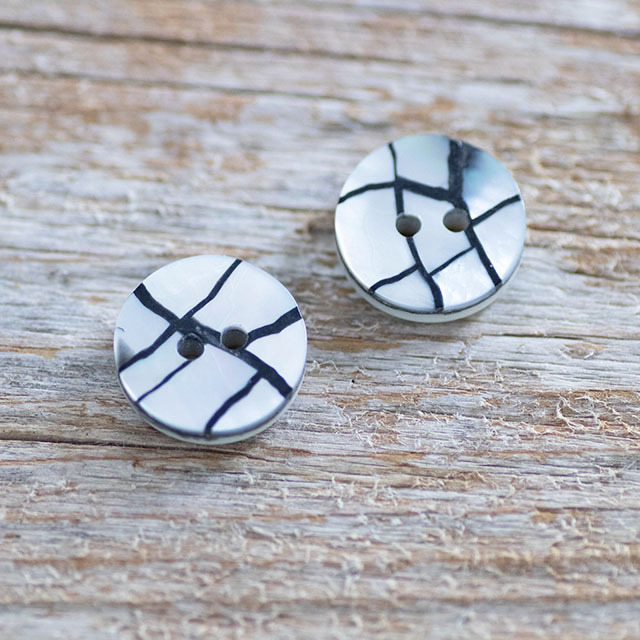 スーツ用ボタンセット 黒蝶貝染色 15mm＆20mm | 貝ボタン□タカシマ□