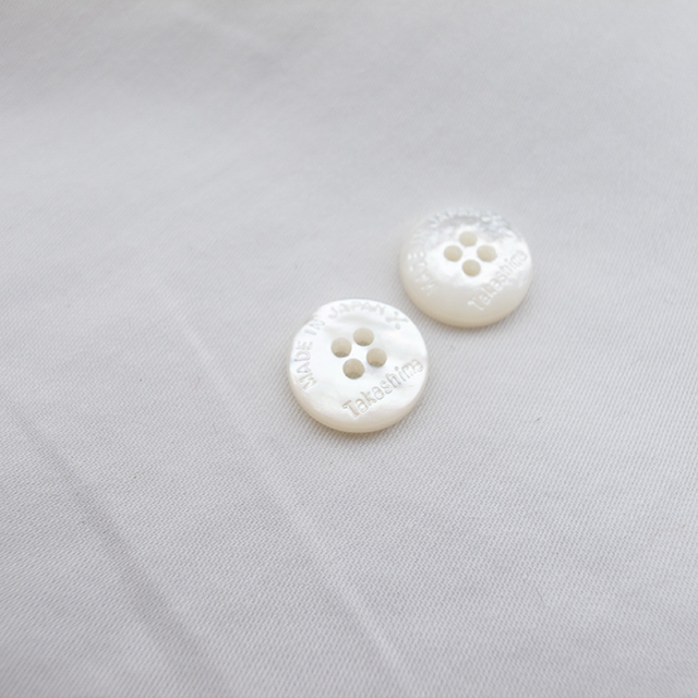 シャツ用ボタン(厚みのあるボタン) 白蝶貝11.5mm | 貝ボタン□タカシマ□