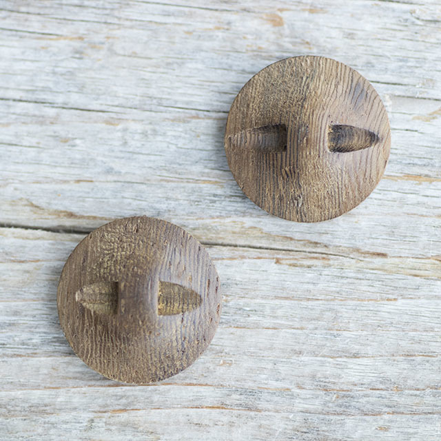 寄木デザインボタン 20mm | 木ボタン タカシマボタン