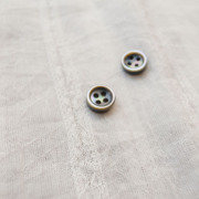 【厚みのあるボタン(3mm厚)】黒蝶貝貝ボタン#bt131 4穴9mm