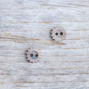 【shooting star 流れ星ボタン】茶蝶貝 貝ボタン#bt134 2穴9mm