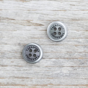 【名入れボタン（ネーム入れボタン）セット】ES200 11.5mm C/#09黒　合計100個セット