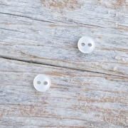 【ドール用ボタン】スモールボタン #bt265 2穴6mm　C/#001ホワイト