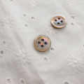 【丸型(定番 シンプルデザイン)】茶蝶貝ボタン#bt137 4穴11.5mm