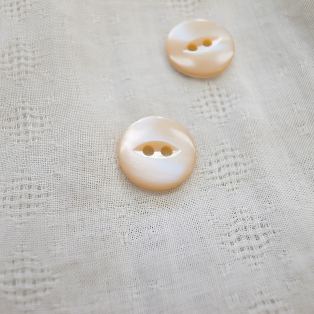 【丸型(デザイン キャッツアイ)】高瀬貝ボタン#bt037 2穴15mm C/#BEG ベージュ