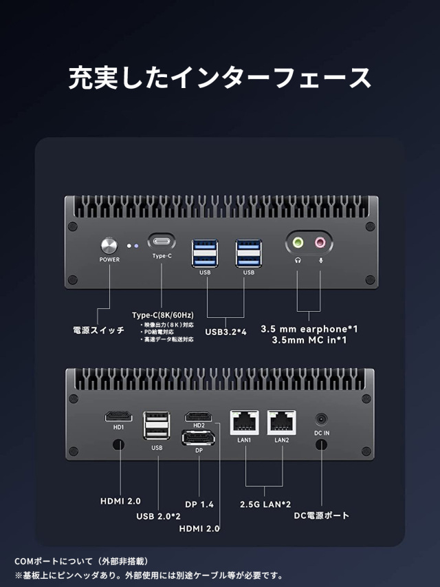 Skynew ファンレスPC 第12世代 インテル Core i7 (10コア/12スレッド
