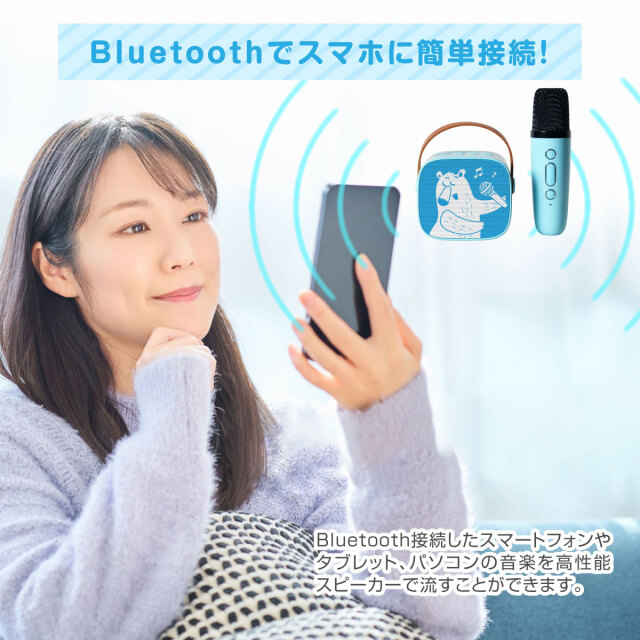 カラオケマイク＆スピーカーセット ポータブル マイク