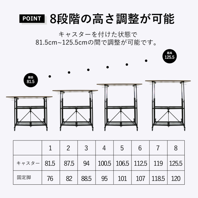 E-WIN スタンディングデスク 昇降 手動 SD118-BR