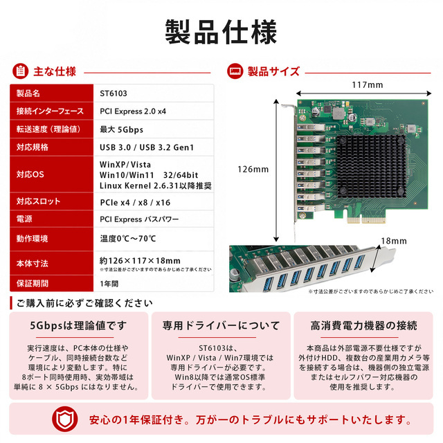 Skynew ST6103 USB拡張カード 商品画像