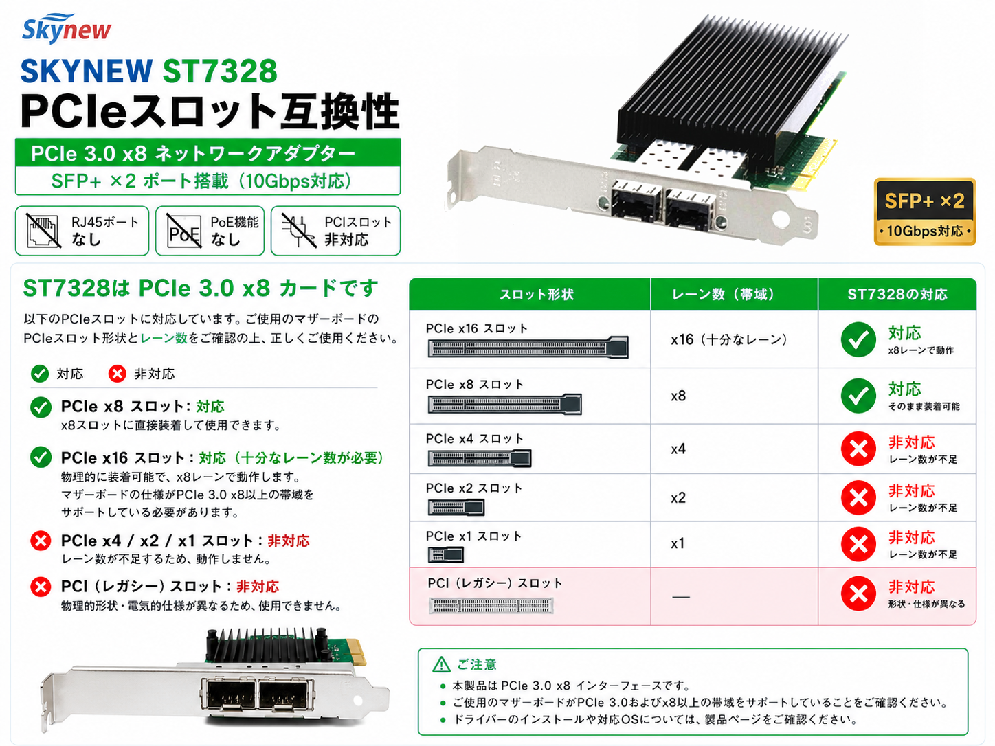 Skynew ST7328 有線LANカード 商品画像