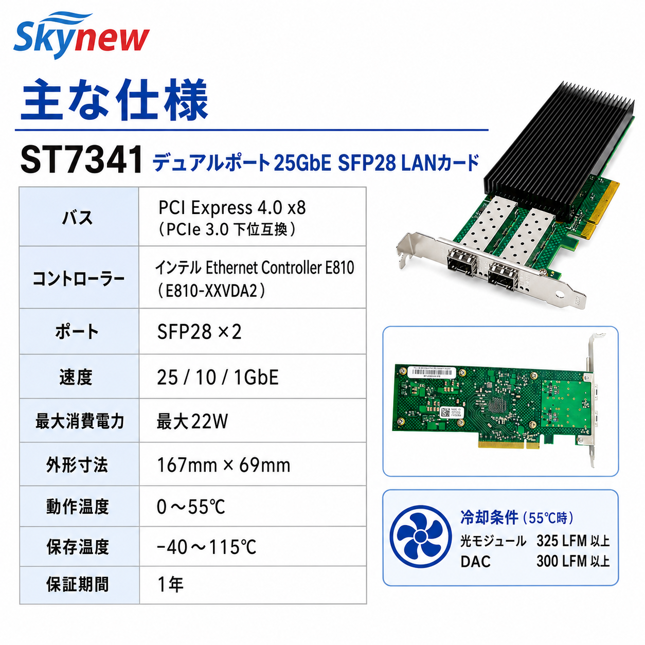 Skynew ST7341 有線LANカード 商品画像