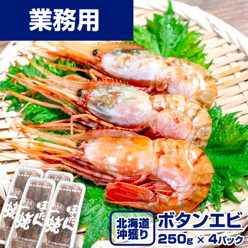 【業務用】奥尻産 ぼたんえび　1kg (250g×4)