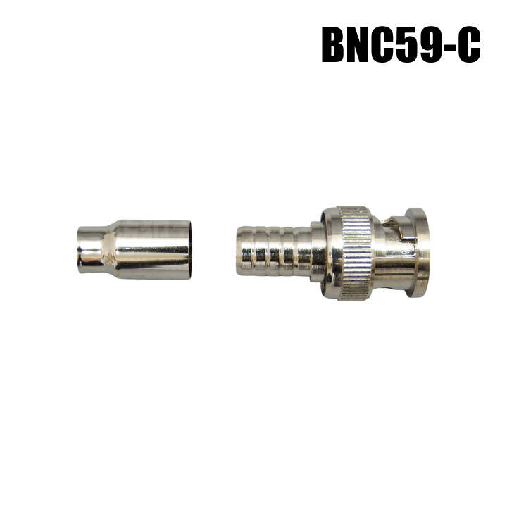BNCコネクタ 差込式圧着タイプ [RG59/U]【BNC59-C】 【メール便可】