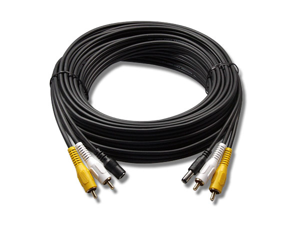 【CT-330】防犯カメラ・監視カメラ用映像・音声・電源配線ケーブル（RCA/30m）