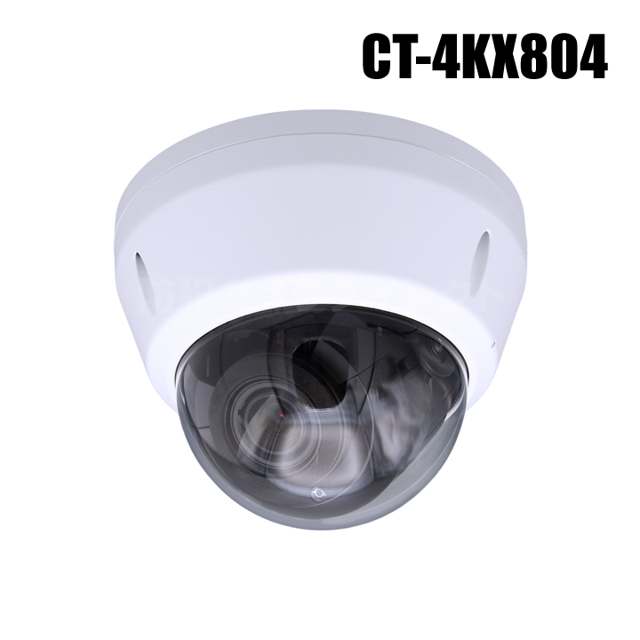 【CT-4KX804】8MP 4in1 白色 防雨 VF ドームカメラ（AHD/TVI/CVI/CVBS 選択可）