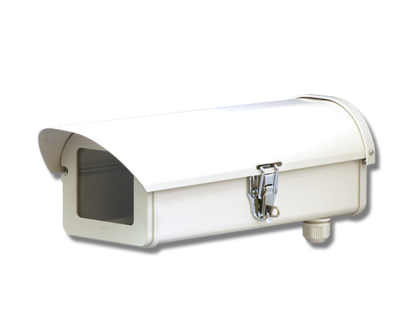 【CT-B004】屋外用カメラハウジング（アイボリー・横開き式）