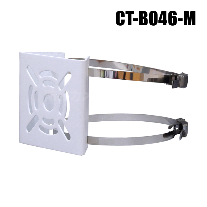 【CT-B046-M】ポール取付金具　単管パイプ・街路灯対応（45～160mm ステンバンド二本 付）