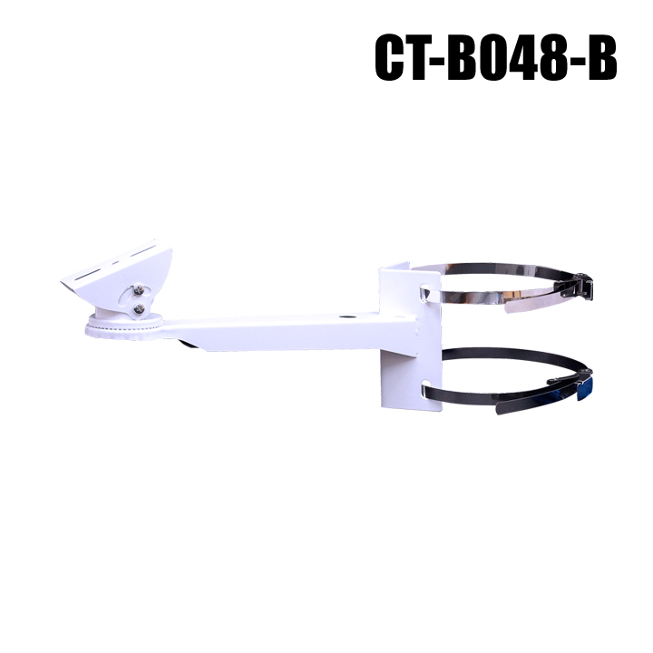 【CT-B048-B】ポール取付金具・角柱コーナー取付金具・防犯カメラ取付金具 街路灯対応 (65～250mm ステンバンド二本付)