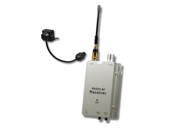 【CT-C041】ワイヤレス27万画素小型ピンホールカラーカメラ(受信機セット)