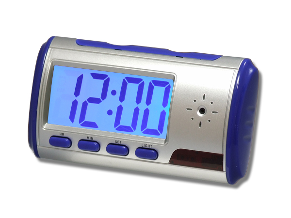 【CT-C114】200万画素　デジタル置き時計型録画カメラII 青