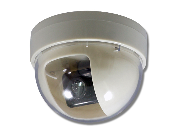 【CT-F018】LED点滅ドーム型ダミーカメラ（アイボリー：ADC-208）