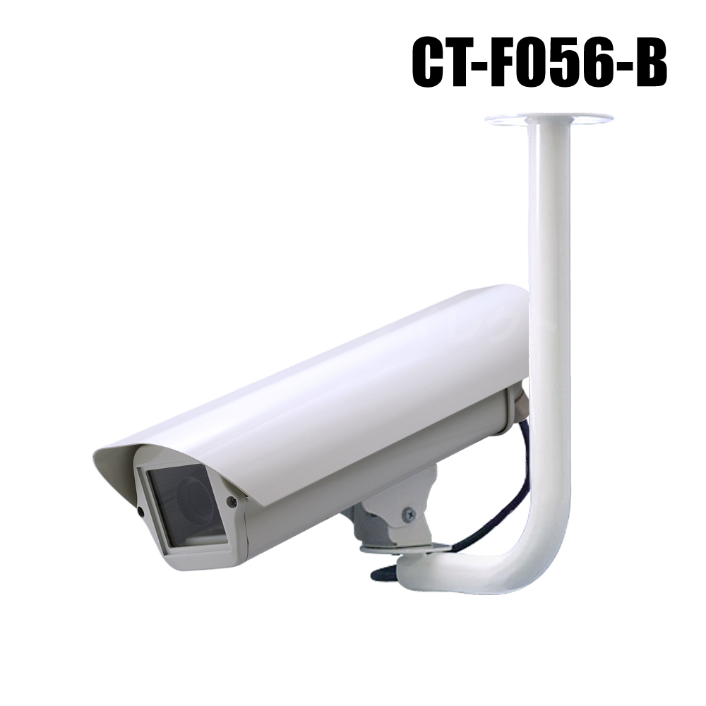 ダミーカメラ ロングハウジング LED点滅 (アルミ筐体 乾電池) 国内組立 取付台セット 【CT-F056-B】