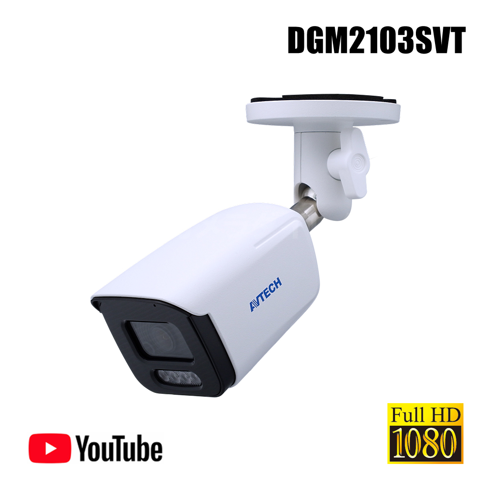 Youtubeライブ配信ネットワークカメラ 2MP 220万画素 屋内外両用 暗視  集音マイク内蔵 スマホアプリ PoE NDAA TAA 台湾製 【DGM2103SVT】