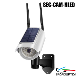 ブロードウォッチ 屋外防水ソーラー人感LEDダミーカメラ SEC-CAM-NLED（返品不可）