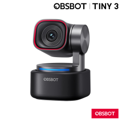 OBSBOT Tiny 3】AI搭載 PTZ 4K 空間オーディオ ウェブカメラ ゲーム