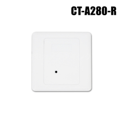 【レターパックプラス可】【CT-A280-R】集音マイク スイッチプレート・スイッチカバー型 音量調整アンプ内蔵 防犯カメラ機器に適合（屋内 20畳程度・RCAJ出力）