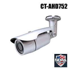 【CT-AHD752】210万画素 フルHD ワンケーブル対応 赤外線暗視防雨VF AHDカメラ（AHD/CVBS 選択可）