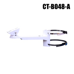 【CT-B048-A】ポール取付金具・角柱コーナー取付金具・防犯カメラ取付金具 街路灯対応 (65～160mm ステンバンド二本付)