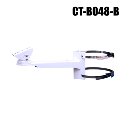 【CT-B048-B】ポール取付金具・角柱コーナー取付金具・防犯カメラ取付金具 街路灯対応 (65～250mm ステンバンド二本付)