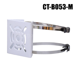 【レターパックプラス可】ポール取付金具 ラチェット式 (65～160mm ステンバンド二本付) 【CT-B053-M】