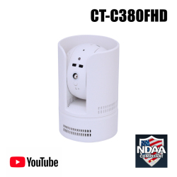 【CT-C380FHD】スマホで見える・聞こえる・左右上下操作・暗視・フルHD IPカメラ（YouTubeライブ対応）
