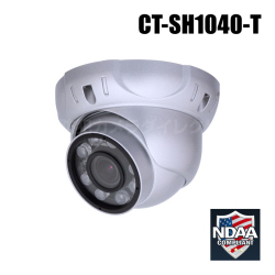 【CT-SH1040-T】210万画素 耐塩・防水 IP68・電動ズーム　赤外線暗視　TVI ドームカメラ（f=2.8～12mm）